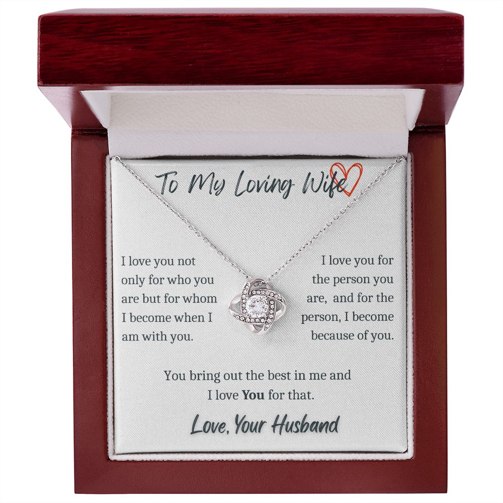 To My Loving Wife - Knot Necklace
