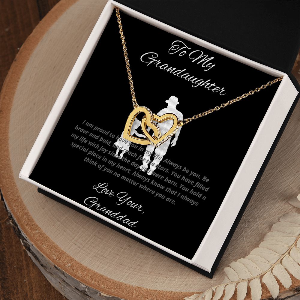 To My Granddaughter From Granddad - I am proud to have you in my life - Necklace