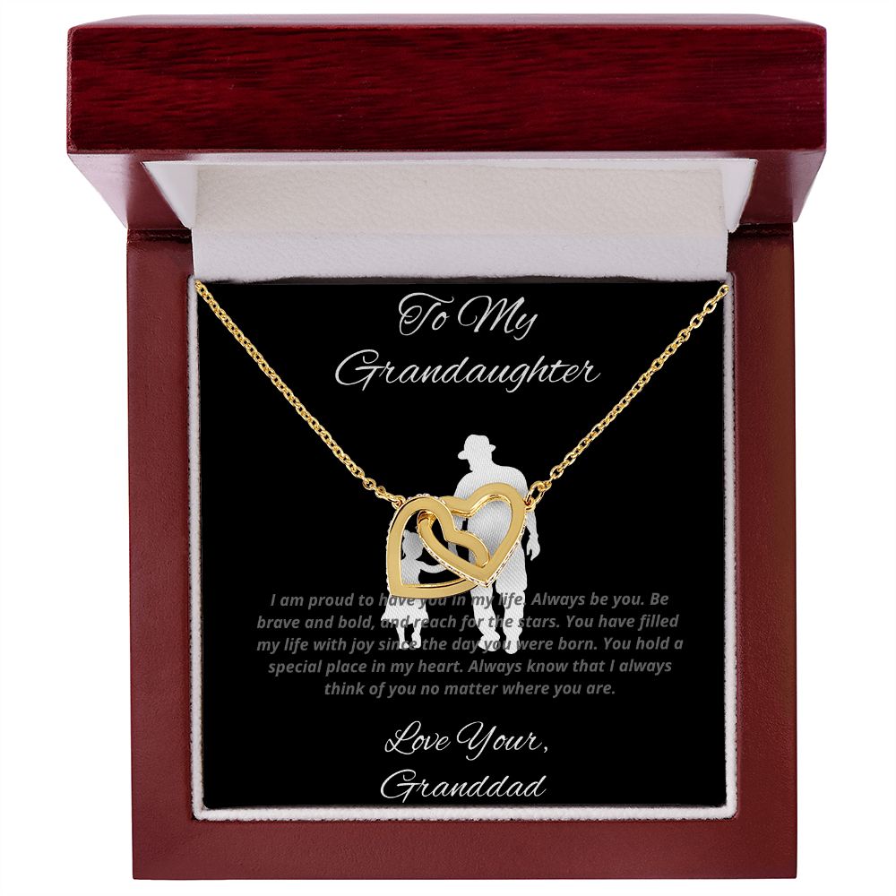 To My Granddaughter From Granddad - I am proud to have you in my life - Necklace