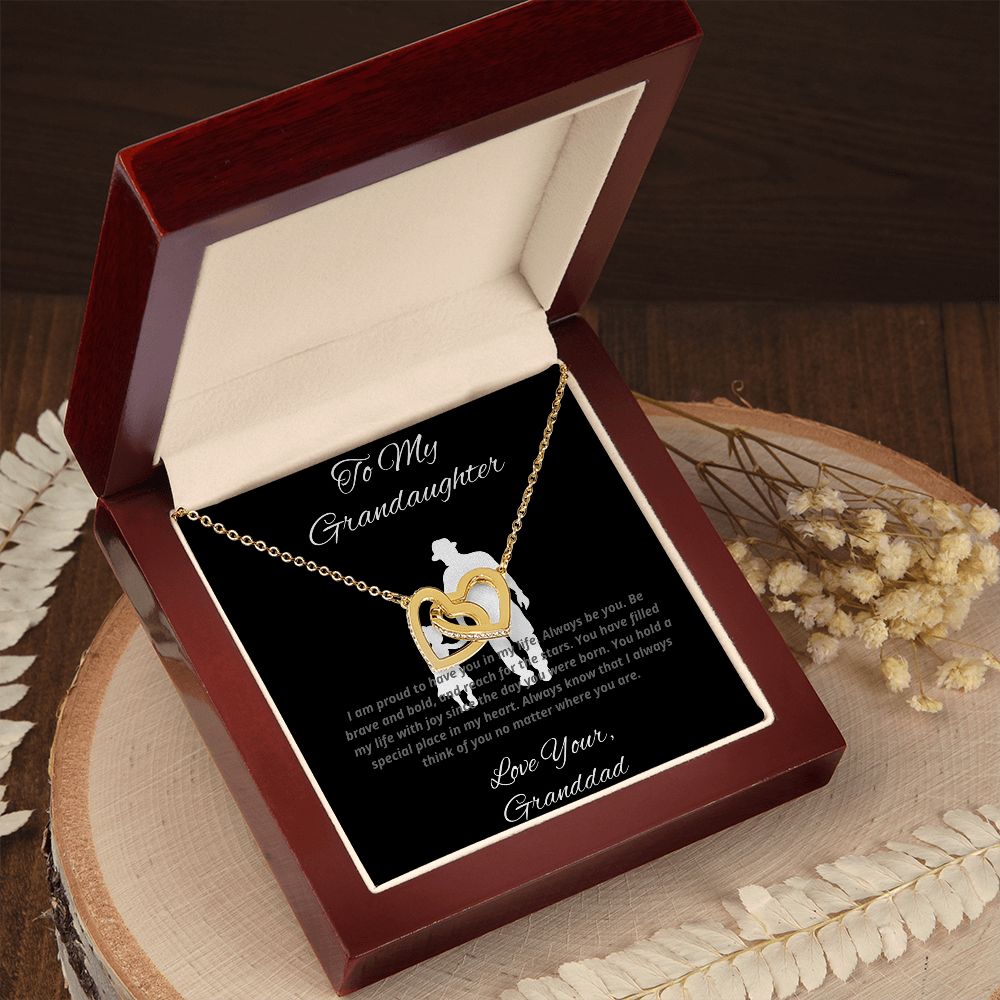 To My Granddaughter From Granddad - I am proud to have you in my life - Necklace