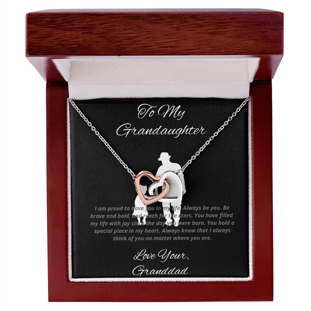 To My Granddaughter From Granddad - I am proud to have you in my life - Necklace