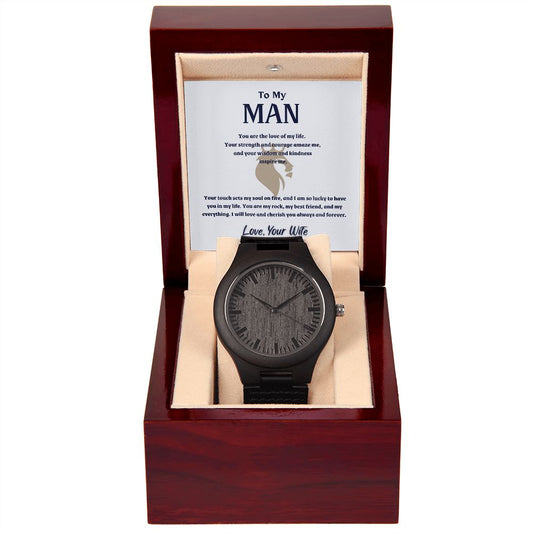 To My Man - Wooden Watch