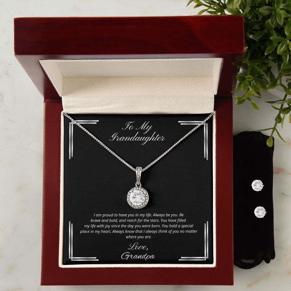 To My Granddaughter - Always be you - Necklace With Earrings