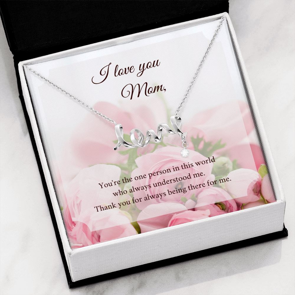 Love Necklace for Mom Jewelry ShineOn Fulfillment Surgical Steel Two Toned Box 
