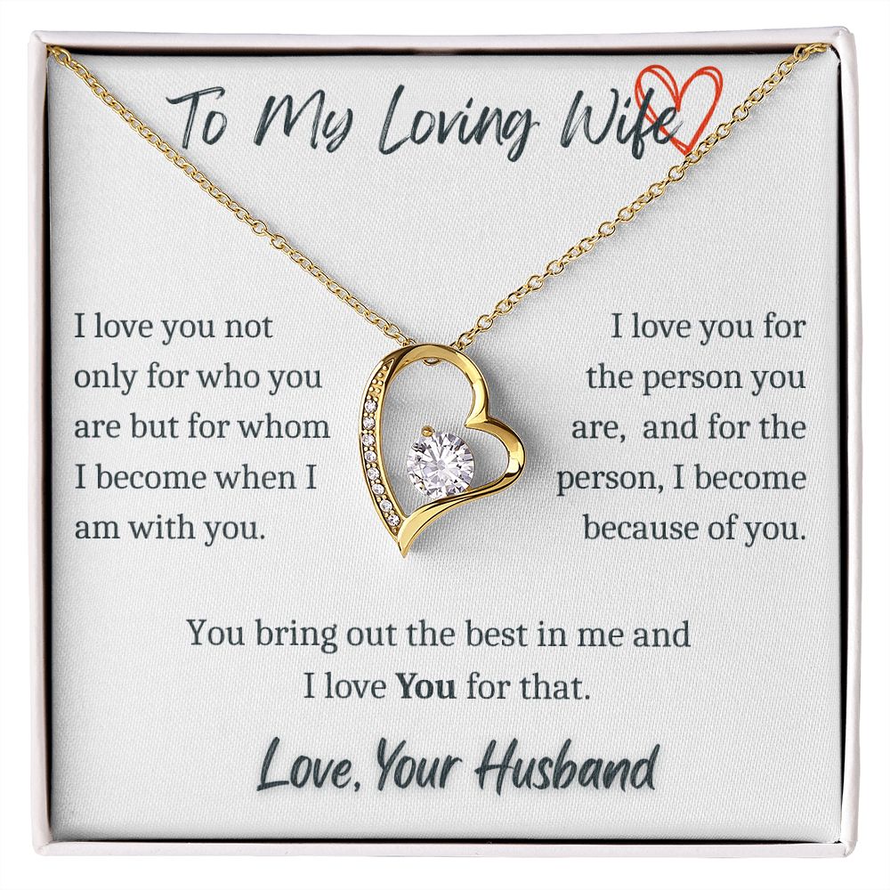 To My Loving Wife - Forever Necklace