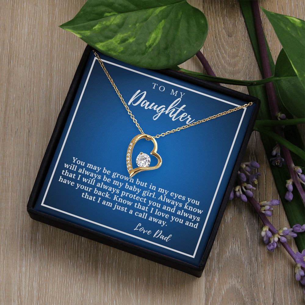 To My Daughter From Dad- Forever Necklace