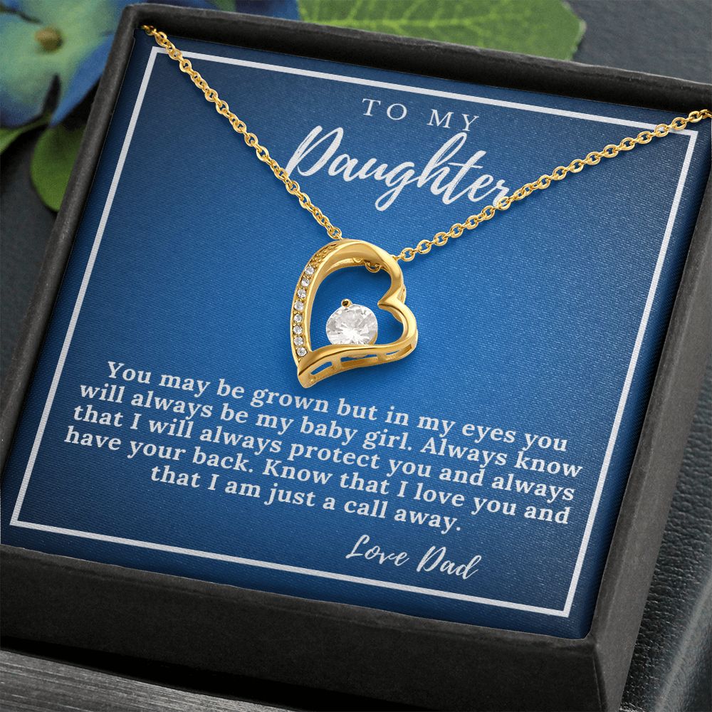 To My Daughter From Dad- Forever Necklace