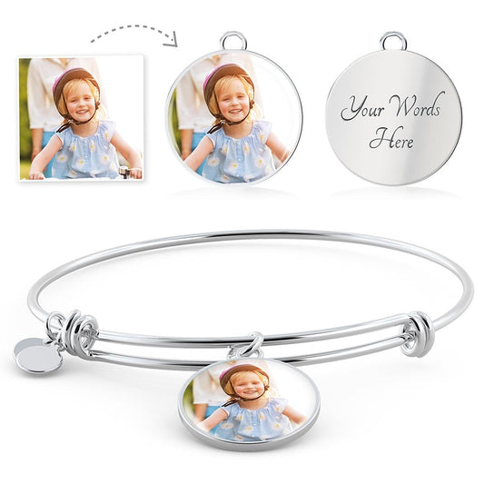 Circle Pendant Bangle Jewelry ShineOn Fulfillment 