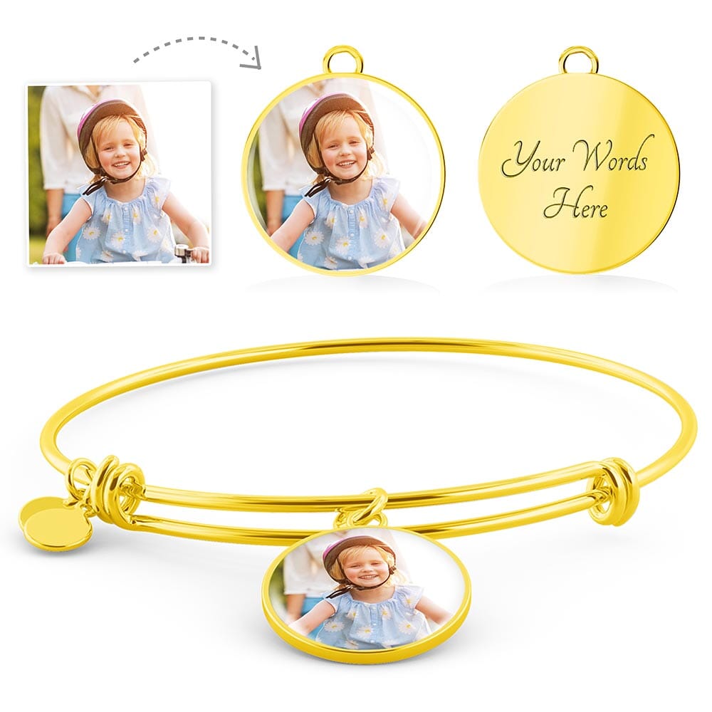 Circle Pendant Bangle Jewelry ShineOn Fulfillment 